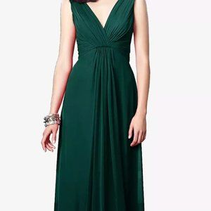 Dessy Group Thread Collection Evergreen Chiffon Bridesmaid Dress